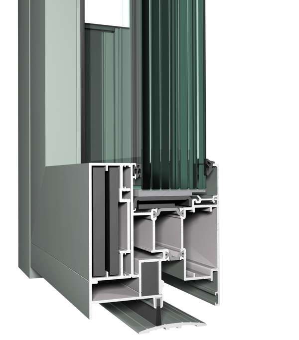 Porta aluminio ConceptSystem 77 na variante de proteção antibala