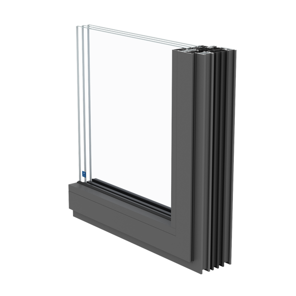 janelas em aluminio SlimLine 38 na variante ferro