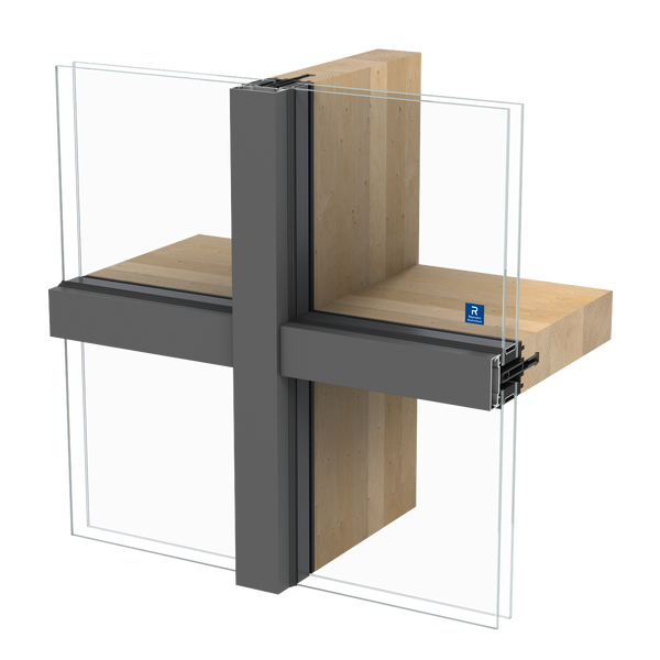 Brochura de produto da solução de caixilharia de aluminio e madeira TimberWall 50