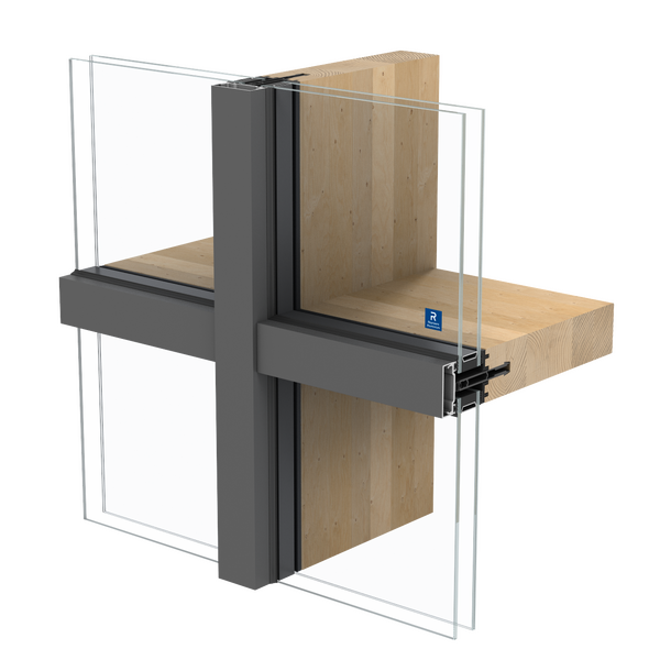 Brochura de produto da solução de caixilharia de aluminio e madeira TimberWall 50
