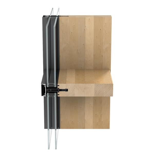 Brochura de produto da solução de caixilharia de aluminio e madeira TimberWall 50