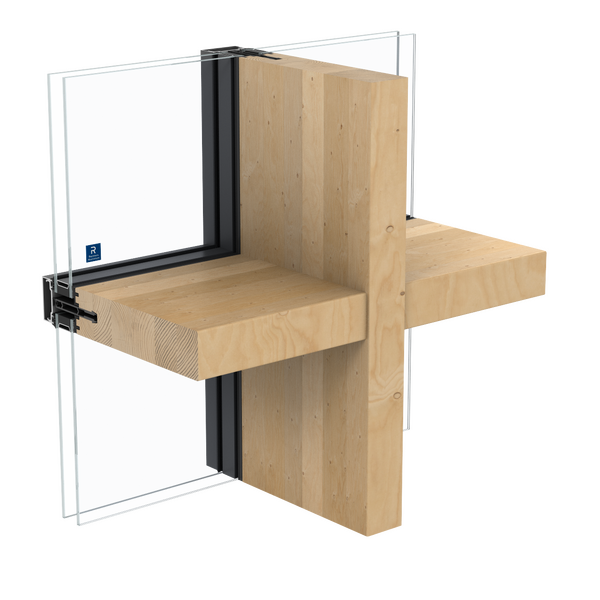 Brochura de produto da solução de caixilharia de aluminio e madeira TimberWall 50