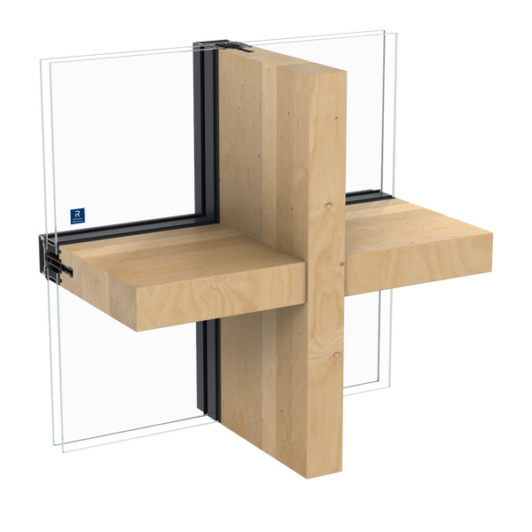 Brochura de produto da solução de caixilharia de aluminio e madeira TimberWall 50
