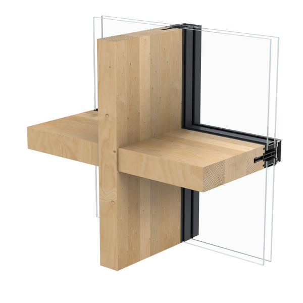 Brochura de produto da solução de caixilharia de aluminio e madeira TimberWall 50