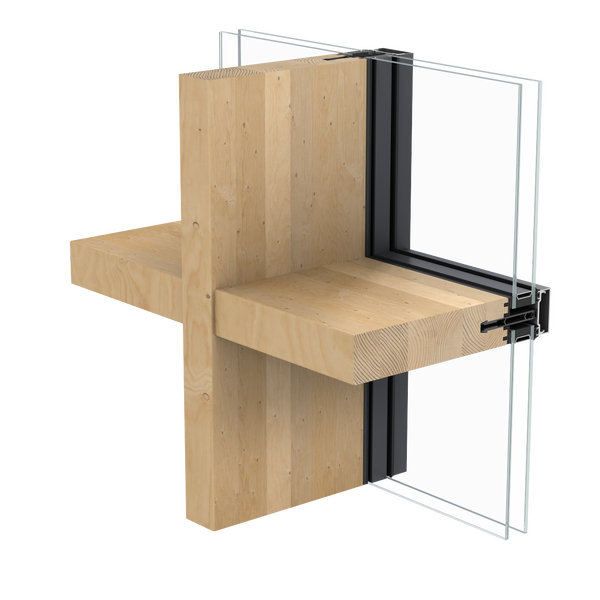 Brochura de produto da solução de caixilharia de aluminio e madeira TimberWall 50