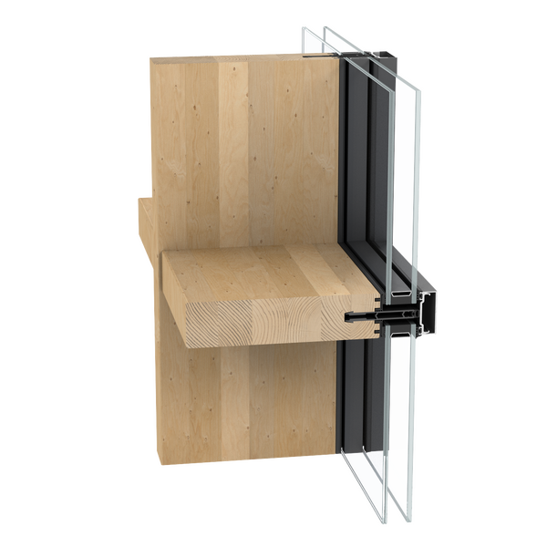 Brochura de produto da solução de caixilharia de aluminio e madeira TimberWall 50