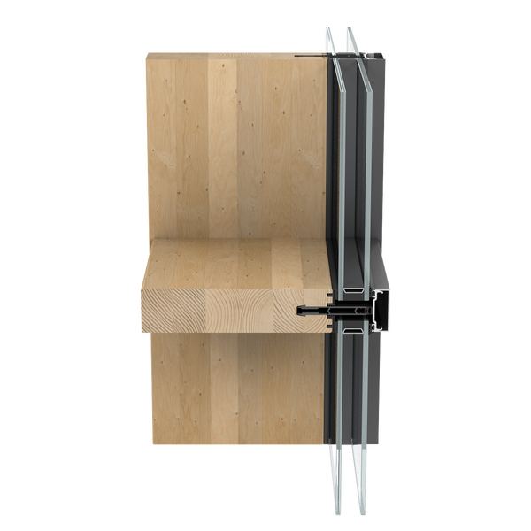 Brochura de produto da solução de caixilharia de aluminio e madeira TimberWall 50