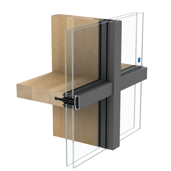 Brochura de produto da solução de caixilharia de aluminio e madeira TimberWall 50