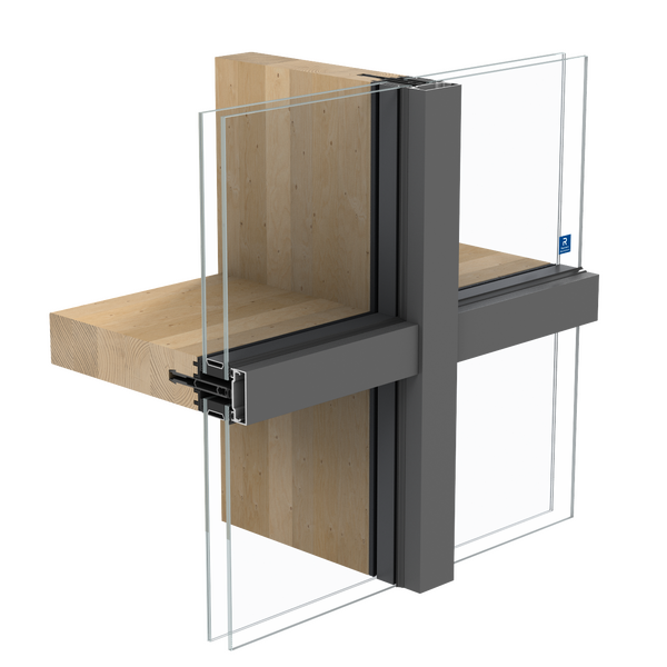 Brochura de produto da solução de caixilharia de aluminio e madeira TimberWall 50