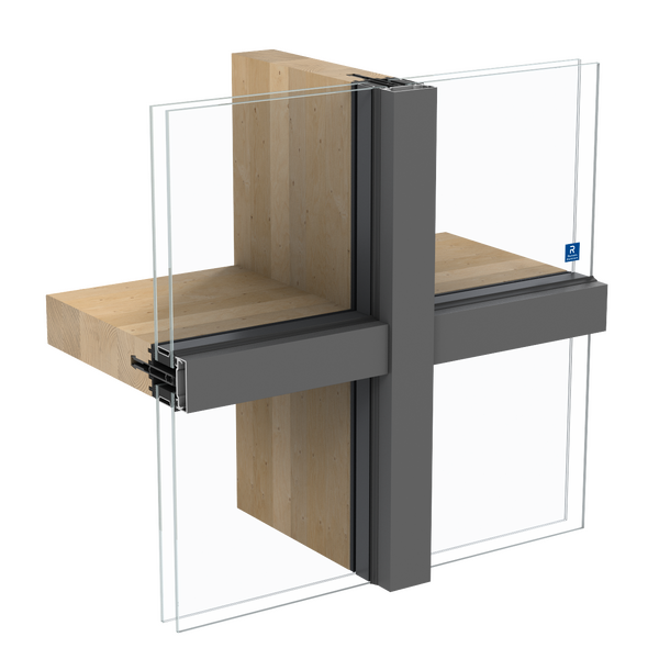Brochura de produto da solução de caixilharia de aluminio e madeira TimberWall 50