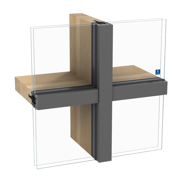 Brochura de produto da solução de caixilharia de aluminio e madeira TimberWall 50