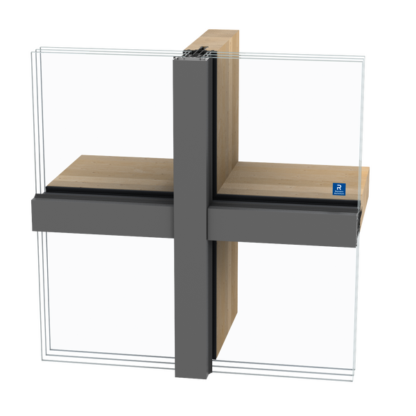 Brochura de produto da solução de caixilharia de aluminio e madeira TimberWall 50