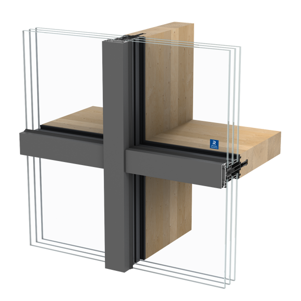 Brochura de produto da solução de caixilharia de aluminio e madeira TimberWall 50
