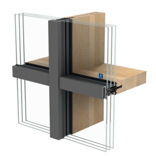 Brochura de produto da solução de caixilharia de aluminio e madeira TimberWall 50