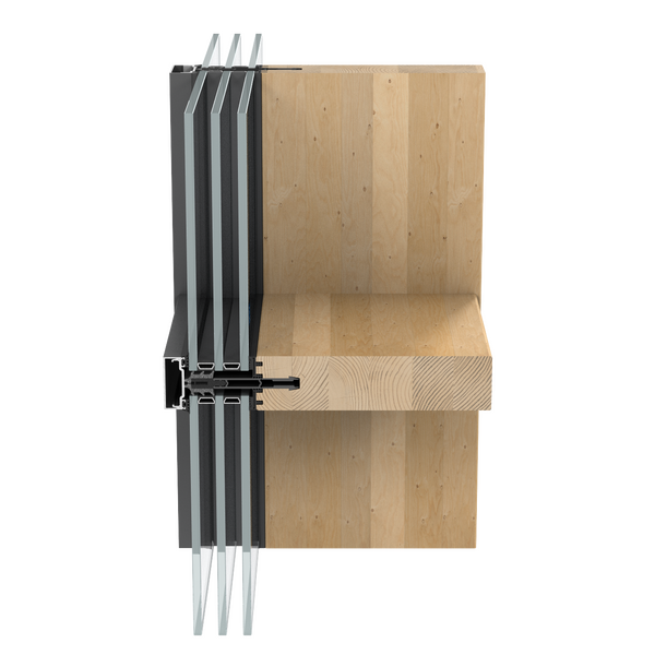 Brochura de produto da solução de caixilharia de aluminio e madeira TimberWall 50