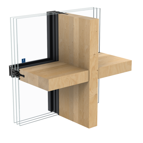 Brochura de produto da solução de caixilharia de aluminio e madeira TimberWall 50