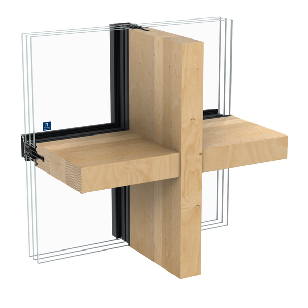Brochura de produto da solução de caixilharia de aluminio e madeira TimberWall 50