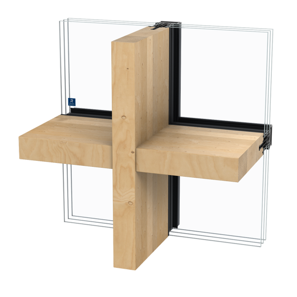 Brochura de produto da solução de caixilharia de aluminio e madeira TimberWall 50