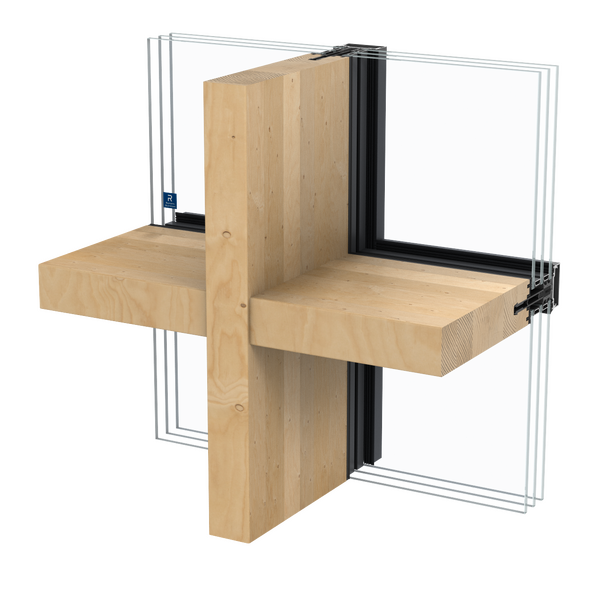 Brochura de produto da solução de caixilharia de aluminio e madeira TimberWall 50