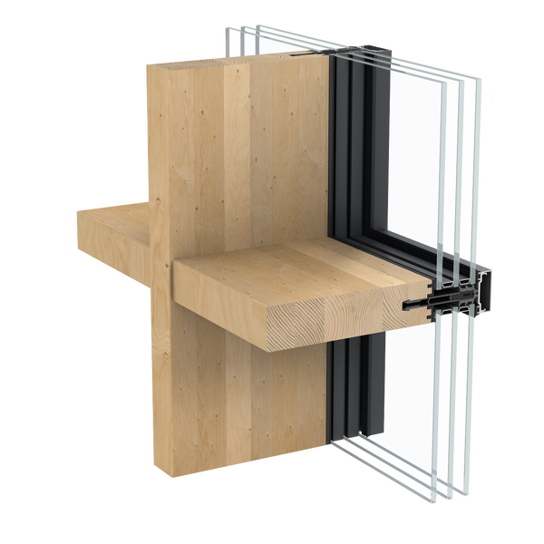 Brochura de produto da solução de caixilharia de aluminio e madeira TimberWall 50
