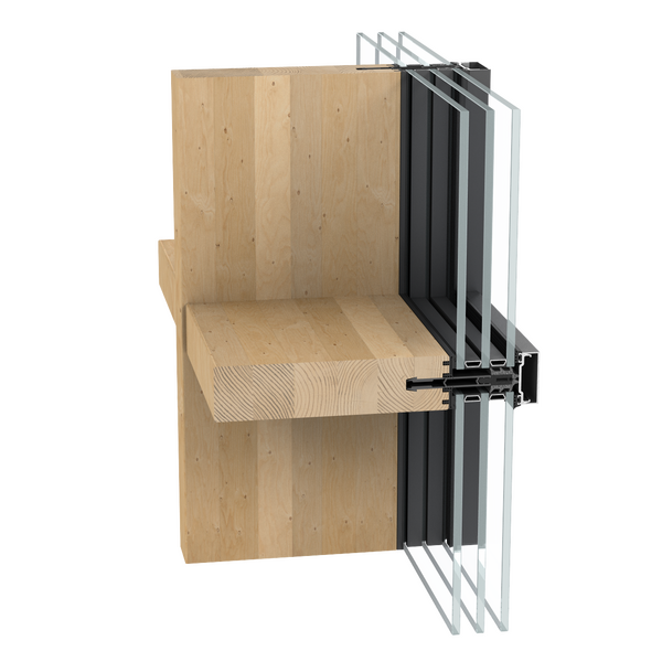Brochura de produto da solução de caixilharia de aluminio e madeira TimberWall 50