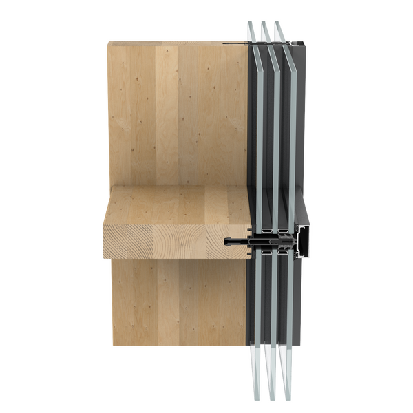 Brochura de produto da solução de caixilharia de aluminio e madeira TimberWall 50
