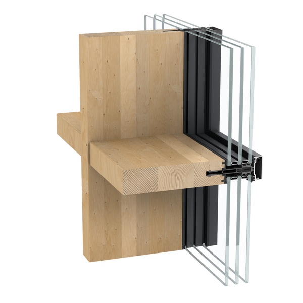 Brochura de produto da solução de caixilharia de aluminio e madeira TimberWall 50