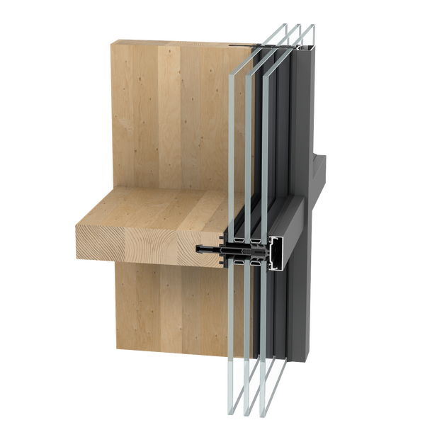 Brochura de produto da solução de caixilharia de aluminio e madeira TimberWall 50
