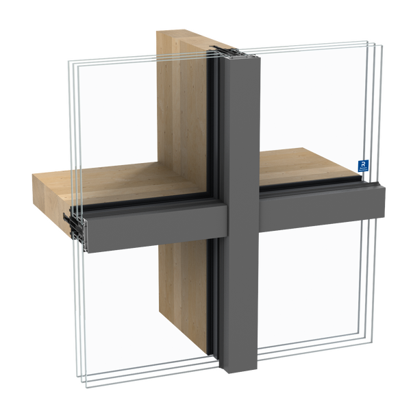 Brochura de produto da solução de caixilharia de aluminio e madeira TimberWall 50