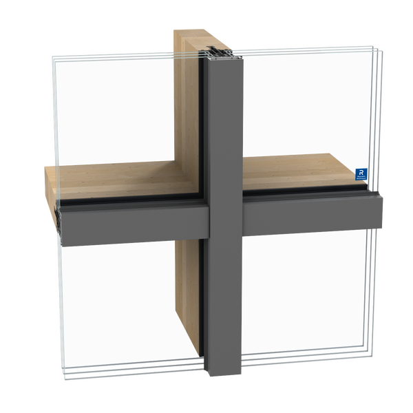 Brochura de produto da solução de caixilharia de aluminio e madeira TimberWall 50