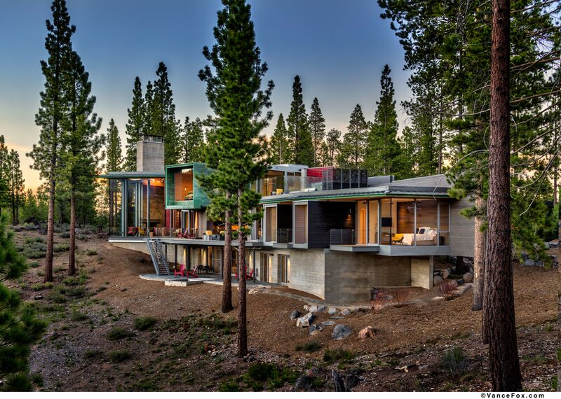 SlimLine 38 Janelas, SlimLine 38 Portas, ConceptWall 50 Fachadas e Mosquito Sistemas complementares - Martis Camp localizado em Truckee, CA, Estados Unidos da América