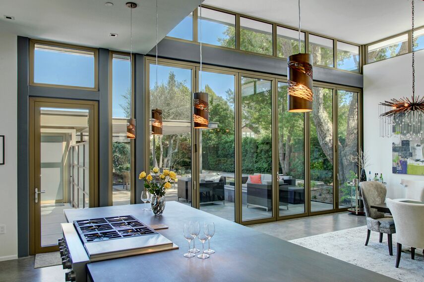 ConceptSystem 68 Janelas, ConceptFolding 77 Correr e Harmónio e ConceptSystem 68 Portas - Villa Modern Prairie localizado em Sonoma Wine Country, Estados Unidos da América
