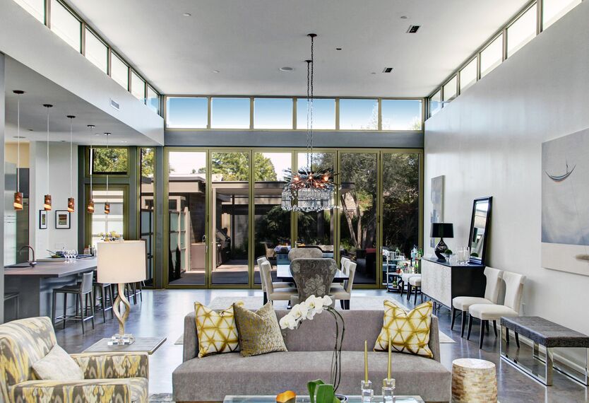 ConceptSystem 68 Janelas, ConceptFolding 77 Correr e Harmónio e ConceptSystem 68 Portas - Villa Modern Prairie localizado em Sonoma Wine Country, Estados Unidos da América