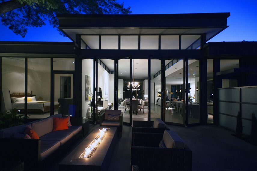 ConceptSystem 68 Janelas, ConceptFolding 77 Correr e Harmónio e ConceptSystem 68 Portas - Villa Modern Prairie localizado em Sonoma Wine Country, Estados Unidos da América