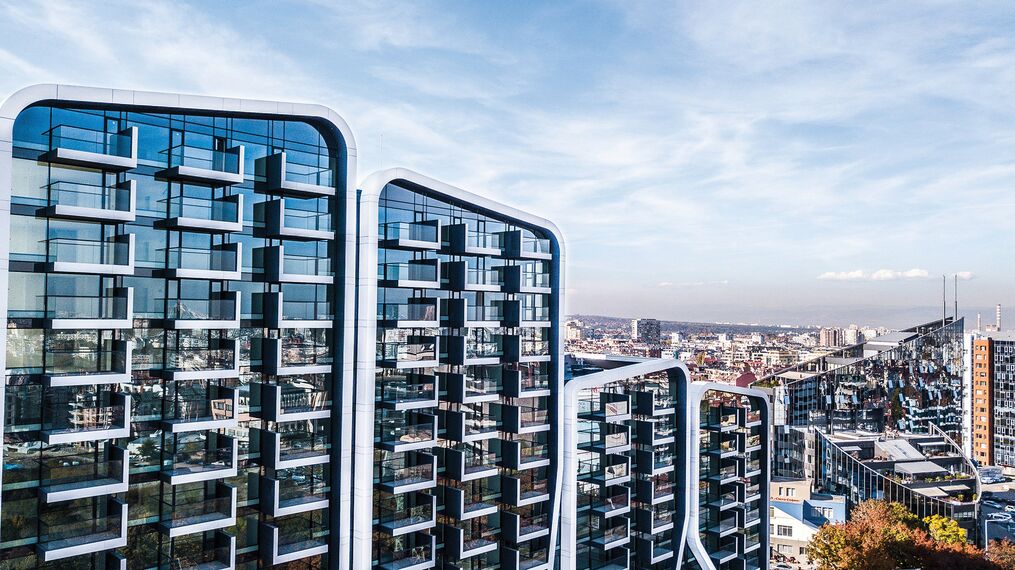 ConceptWall 50 Fachadas e ConceptSystem 77 Janelas - Complexo de apartmentos A3 Advanced Architecture Apartments localizado em Sofia, Bulgarije