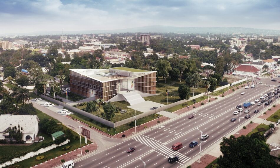 Projeto Belgian Embassy com janelas de aluminio 