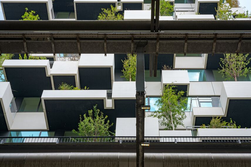 SlimLine 38 Janelas, SlimLine 38 Portas e ConceptWall 50 Fachadas - Trudo Tower: viver numa floresta vertical localizado em Eindhoven, nos Países Baixos