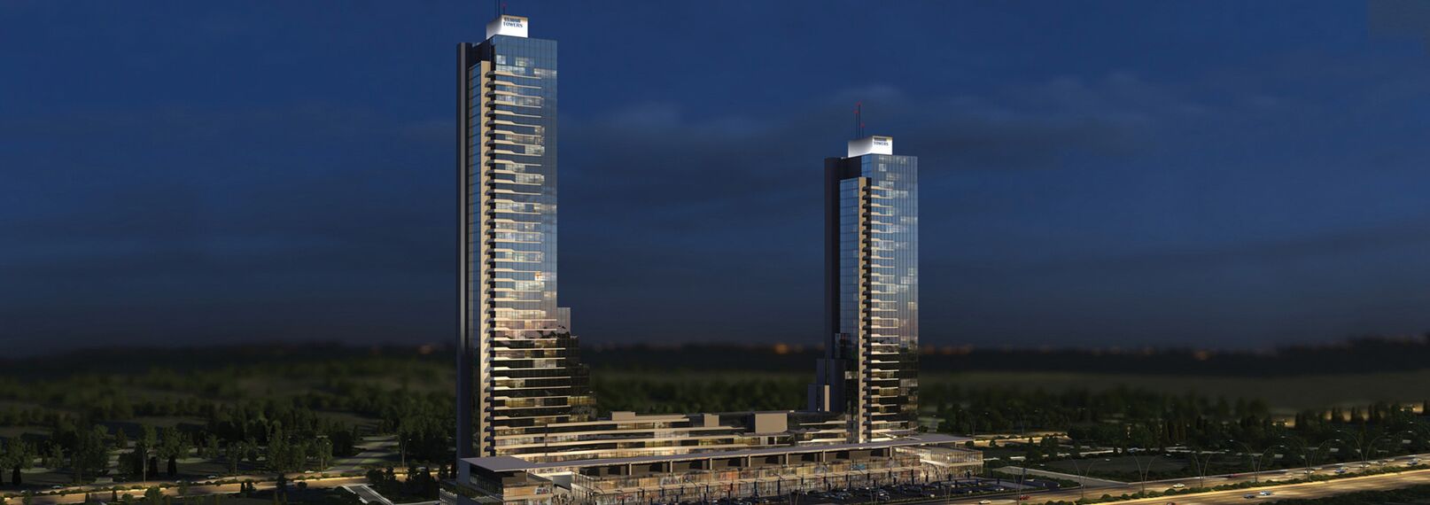 ConceptFolding 77 Correr e Harmónio e CW 50-SC Fachadas - Complexo de apartmentos Elmar Tower localizado em Ankara, Turquia