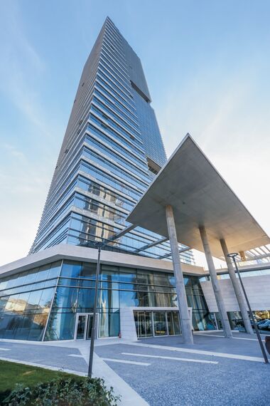 CW 50-SC Fachadas - Business center Paragon Tower localizado em Ankara, Turquia