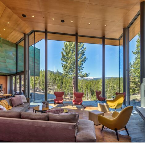 SlimLine 38 Janelas, SlimLine 38 Portas, ConceptWall 50 Fachadas e Mosquito Sistemas complementares - Martis Camp localizado em Truckee, CA, Estados Unidos da América
