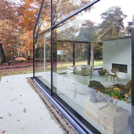 ConceptPatio 130 Correr e Harmónio, ConceptSystem 77 Janelas e ConceptWall 50 Fachadas - House The Brouwhuis localizado em Oisterwijk, nos Países Baixos
