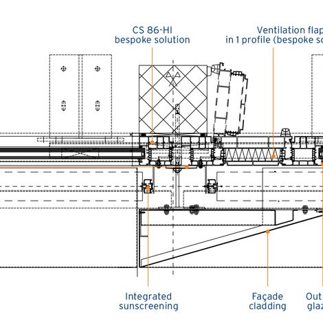 CS 86-HI (c) Sistemas cancelados e ConceptWall 50 Fachadas - College/University Technical Vocational School Visp localizado em Visp, Suíça