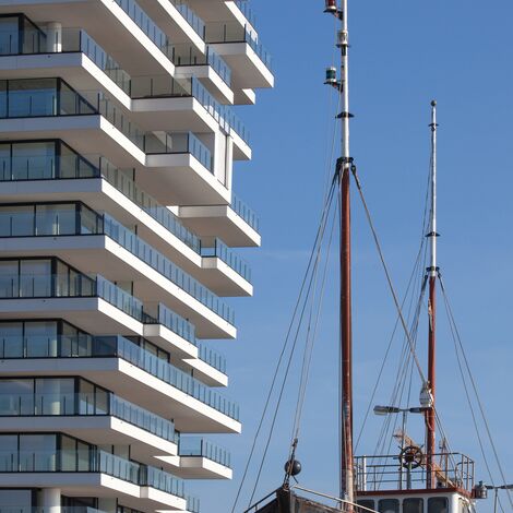 ConceptSystem 77 Janelas e ConceptWall 50 Fachadas - Baelskaai 12 (Oosteroever) localizado em Oostende, België
