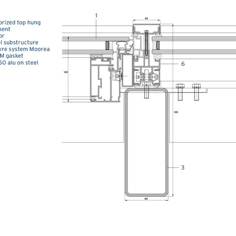ConceptSystem 59Pa Janelas, CW 50-ALU ON STEEL Fachadas, ES 50 Janelas, CW 50 Standard Fachadas, CW 50 Fachadas e CS 59Pa Clampable Door Portas - Puerto Venecia localizado em Zaragosa, Espanha