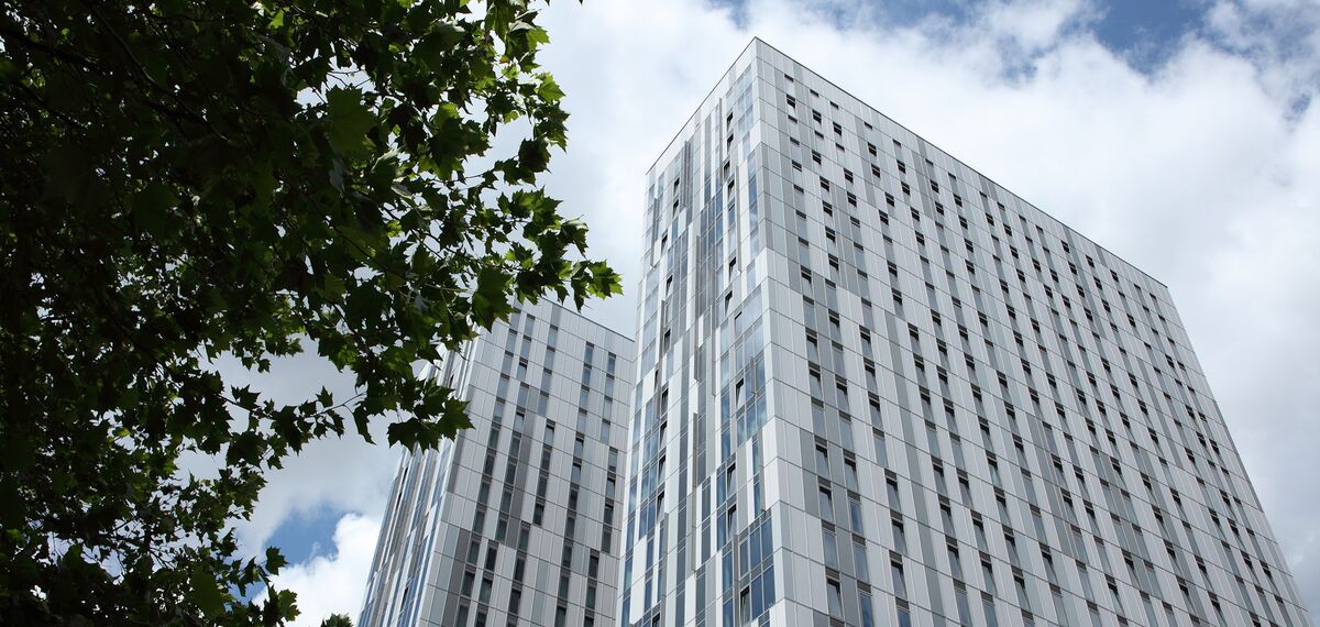 CW 65-EF Fachadas - Cidade dos Media localizado em Manchester, Reino Unido