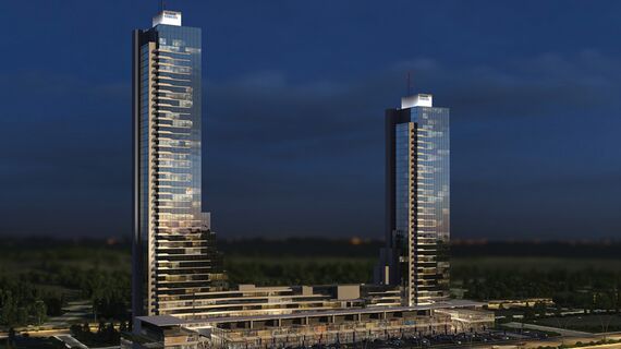 ConceptFolding 77 Correr e Harmónio e CW 50-SC Fachadas - Complexo de apartmentos Elmar Tower localizado em Ankara, Turquia