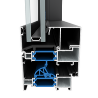 Render 3D de janela de aluminio ConceptSystem 77 Light