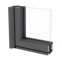 Render 3D da variante Classic da porta de aluminio SlimLine 38