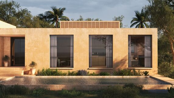 Render de projeto com janela de aluminio EcoSystem 50